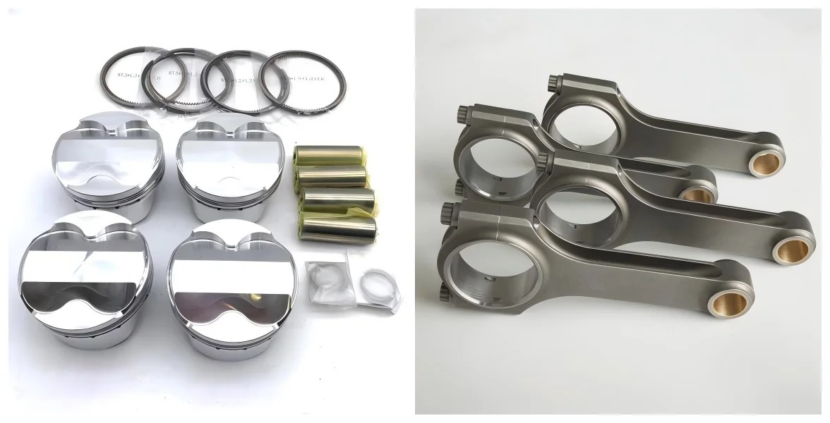 High-Power Output for  K24  K24A Engine Retrofit 4032 Forged Pistons and H Beam 4340 Forged Rods Set